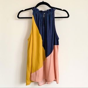 LOFT Colorblock Halter Top Originally $49.50